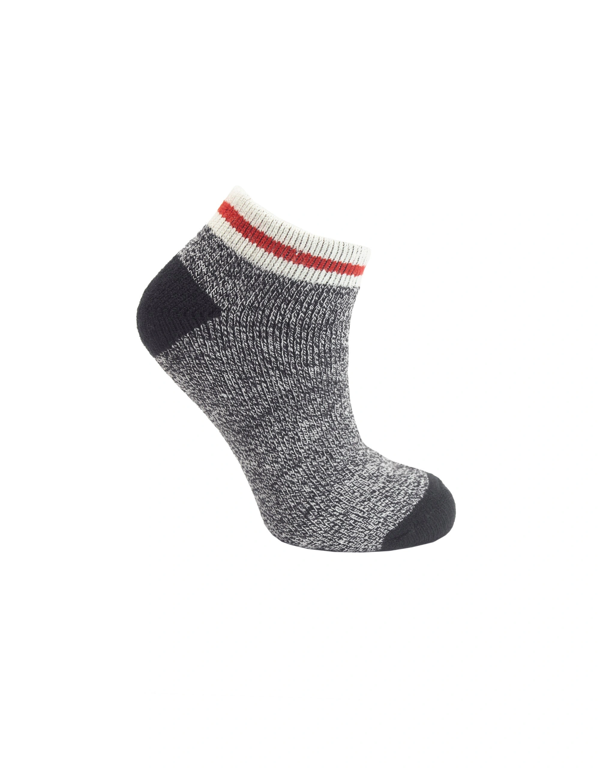 Cozy Cabin Black Fleece-Lined Ankle Socks - Ultimate Comfort & Warmth.