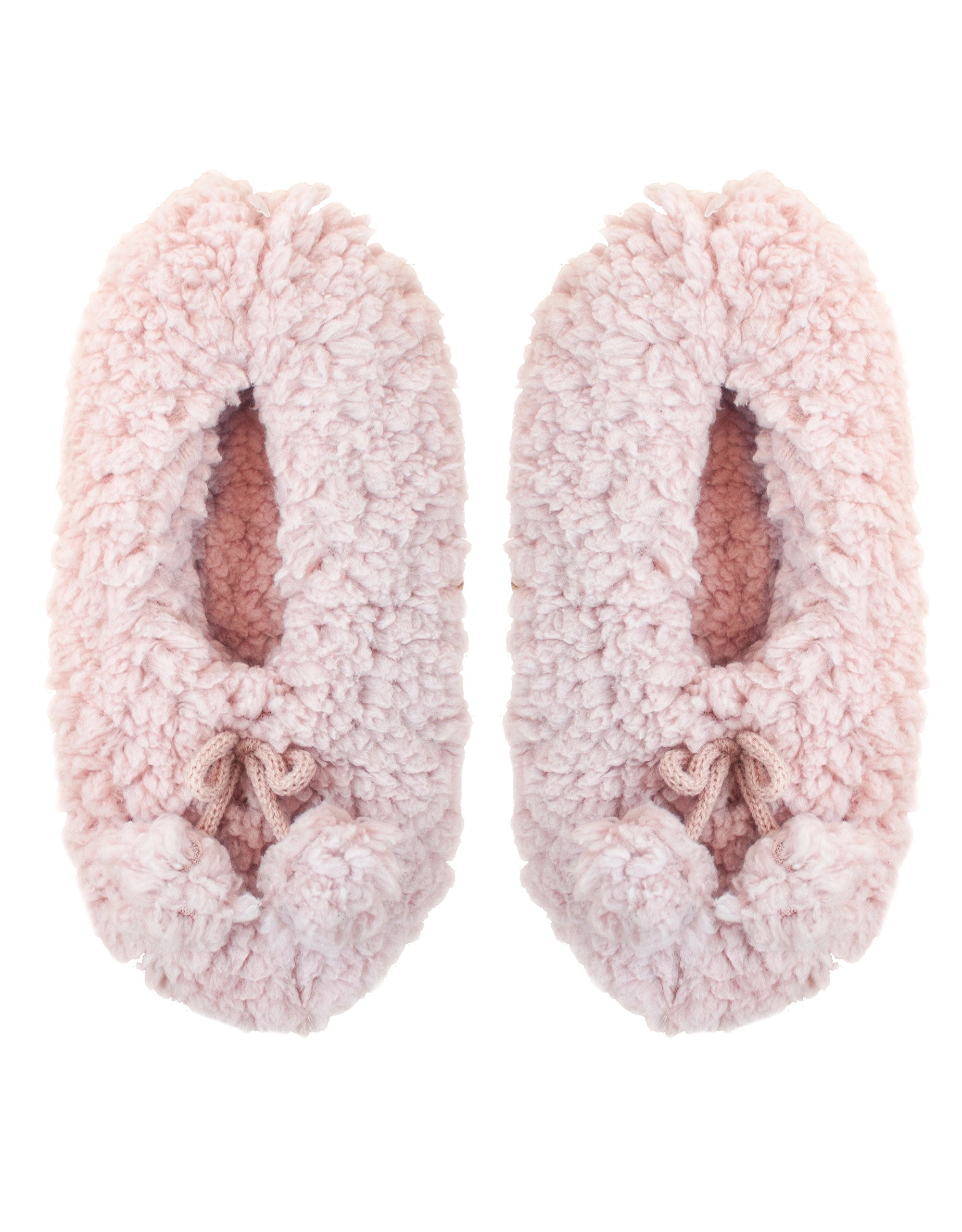Cozy Sherpa Pompom Slippers – Pink: Treat Your Feet to Ultimate Comfort!