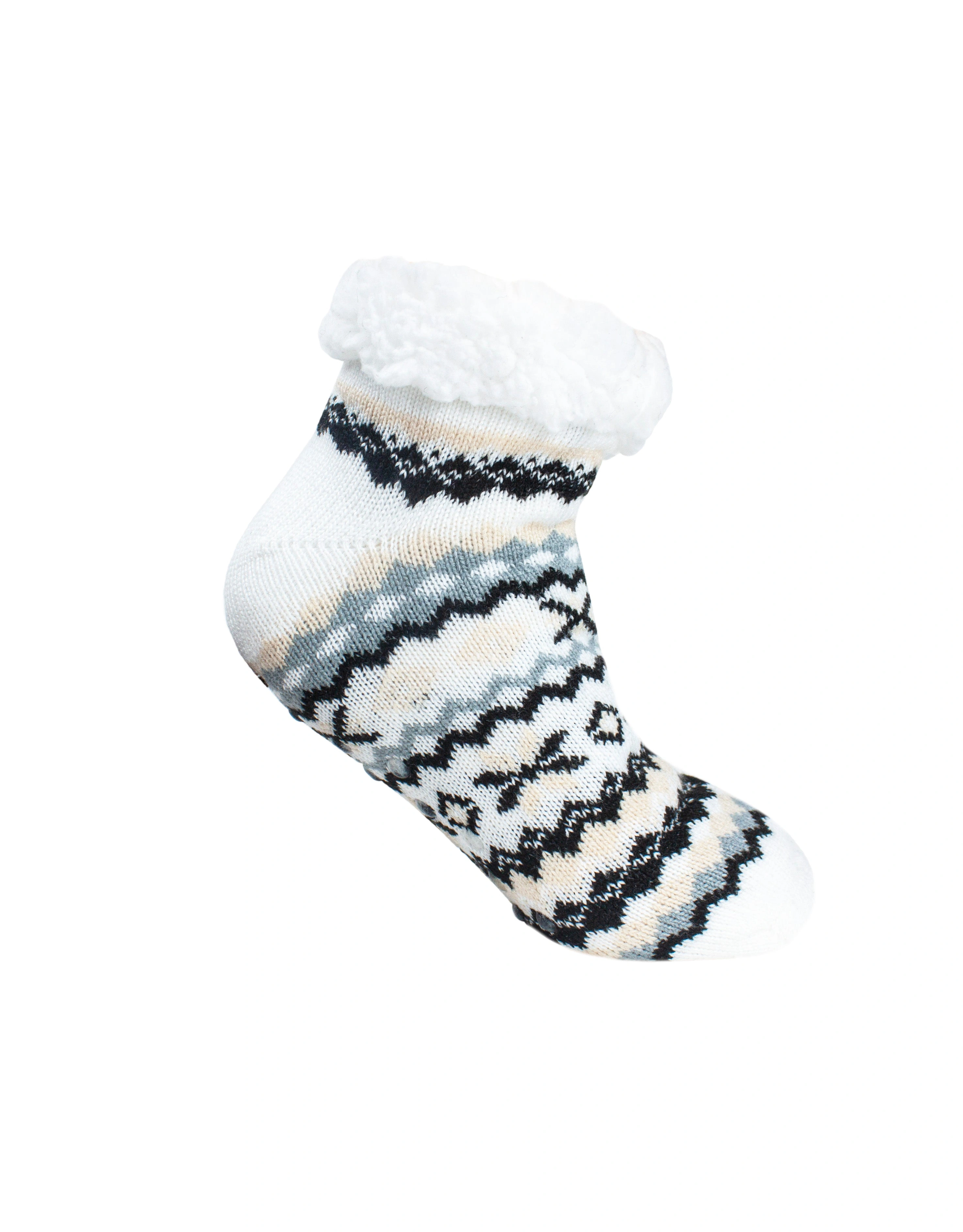 Cozy Elsa Fair Isle Socks Cream Holiday Comfort
